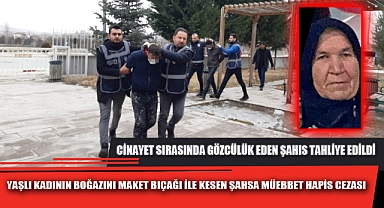 YAŞLI KADININ BOĞAZINI MAKET BIÇAĞI İLE KESEN ŞAHSA MÜEBBET HAPİS CEZASI