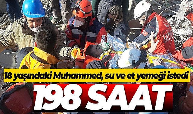 198 SAAT SONRA ENKAZ ALTINDAN ÇIKTI, SU VE ET YEMEĞİ İSTEDİ