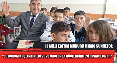 “38 KURUM GÜÇLENDİRİLDİ VE 28 OKULUNDA GÜÇLENDİRMESİ DEVAM EDİYOR”