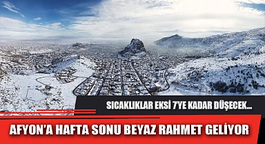 AFYON’A HAFTA SONU BEYAZ RAHMET GELİYOR