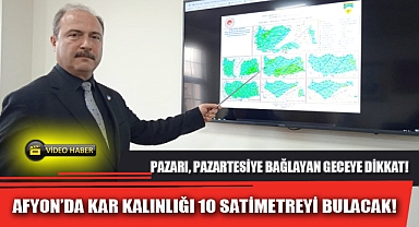 AFYON’DA KAR KALINLIĞI 10 SATİMETREYİ BULACAK!