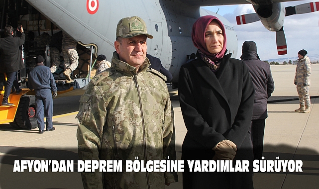 AFYON&#039;DAN DEPREM BÖLGESİNE YARDIMLAR SÜRÜYOR