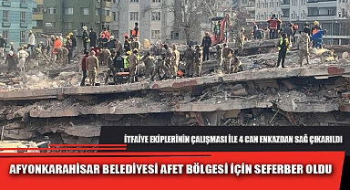 AFYONKARAHİSAR BELEDİYESİ AFET BÖLGESİ İÇİN SEFERBER OLDU