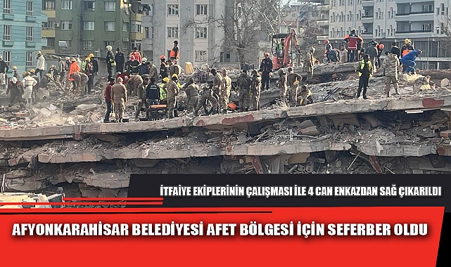 AFYONKARAHİSAR BELEDİYESİ AFET BÖLGESİ İÇİN SEFERBER OLDU
