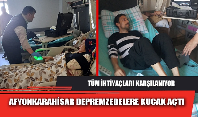 AFYONKARAHİSAR DEPREMZEDELERE KUCAK AÇTI