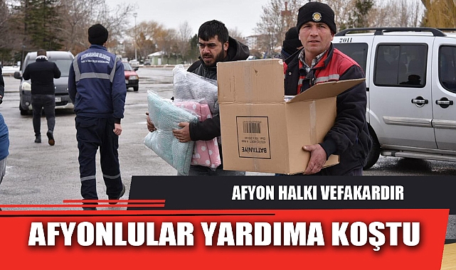 AFYONLULAR YARDIMA KOŞTU