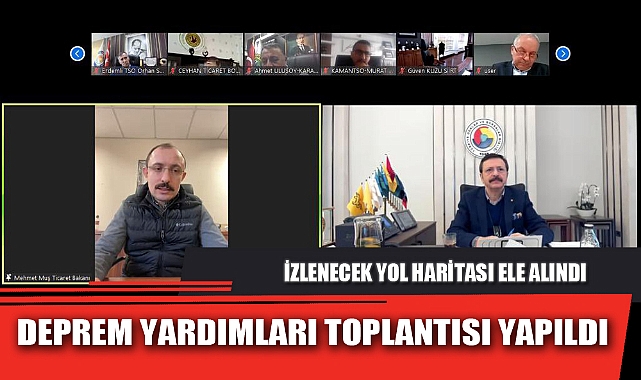 DEPREM YARDIMLARI TOPLANTISI YAPILDI