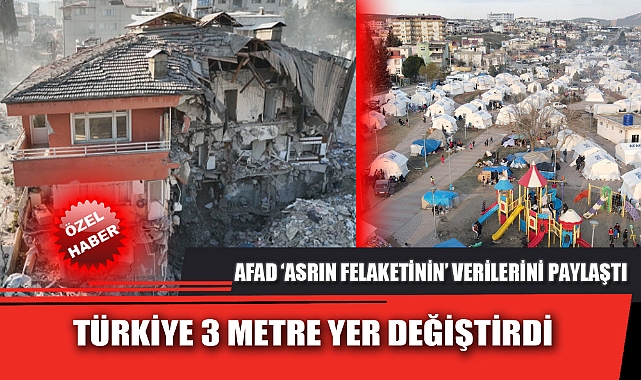 TÜRKİYE 3 METRE YER DEĞİŞTİRDİ