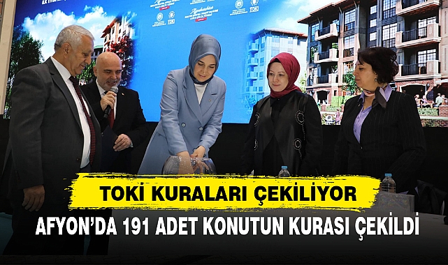 AFYON’DA 191 ADET KONUTUN KURASI ÇEKİLDİ