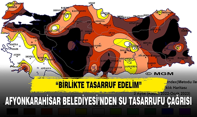 AFYONKARAHİSAR BELEDİYESİ'NDEN SU TASARRUFU ÇAĞRISI