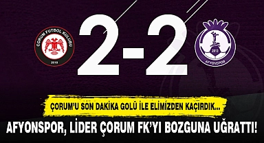 AFYONSPOR LİDER ÇORUM FK’YI BOZGUNA UĞRATTI