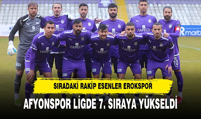 AFYONSPOR LİGDE 7. SIRAYA YÜKSELDİ