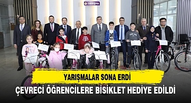 ÇEVRECİ ÖĞRENCİLERE BİSİKLET HEDİYE EDİLDİ