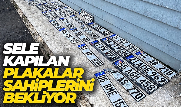 DİYARBAKIR'DA SELE KAPILAN PLAKALAR SAHİPLERİNİ BEKLİYOR