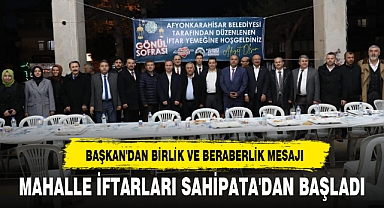 MAHALLE İFTARLARI SAHİPATA'DAN BAŞLADI