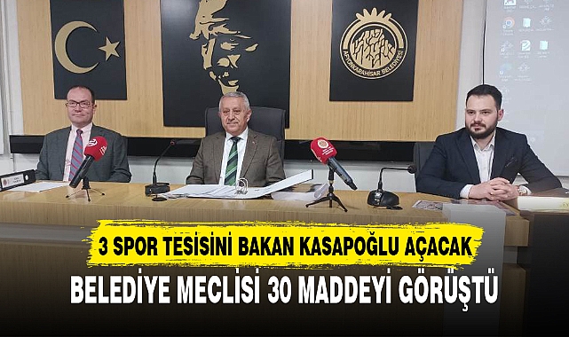 3 SPOR TESİSİNİ BAKAN KASAPOĞLU AÇACAK