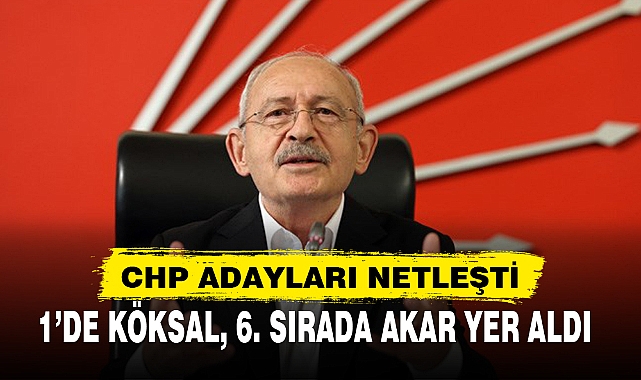 CHP ADAYLARI NETLEŞTİ