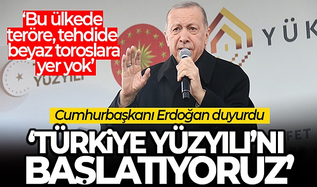 CUMHURBAŞKANI ERDOĞAN: 'MİLLETİMİZİN GELECEĞİNDE ELİ KANLI CANİLERİN CİRİT ATTIĞI BİR TÜRKİYE FOTOĞRAFINA ASLA YER YOK'