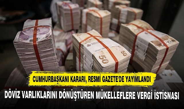CUMHURBAŞKANI KARARI, RESMİ GAZETE'DE YAYIMLANDI