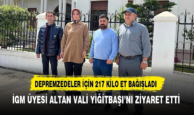 DEPREMZEDELER İÇİN 217 KİLO ET BAĞIŞLADI