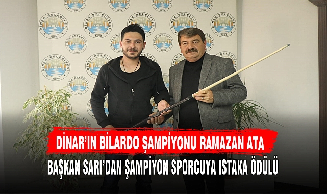 DİNAR’IN BİLARDO ŞAMPİYONU RAMAZAN ATA