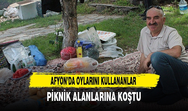 AFYON'DA OYLARINI KULLANANLAR PİKNİK ALANLARINA KOŞTU