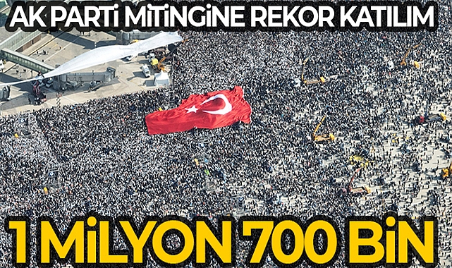 AK PARTİ BÜYÜK İSTANBUL MİTİNG ALANI HAVADAN BÖYLE GÖRÜNTÜLENDİ