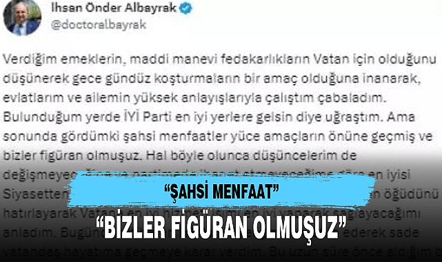 “BİZLER FİGÜRAN OLMUŞUZ”