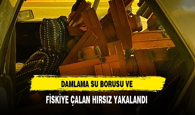 DAMLAMA SU BORUSU VE FİSKİYE ÇALAN HIRSIZ YAKALANDI