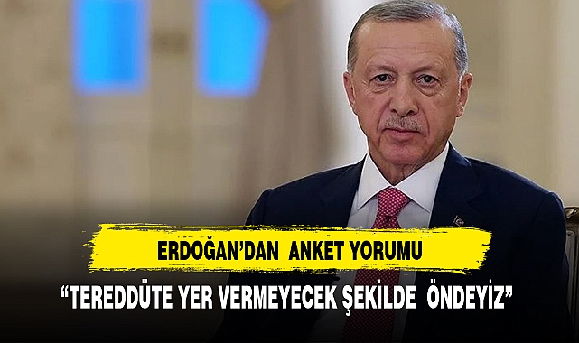 ERDOĞAN'DAN ANKET YORUMU