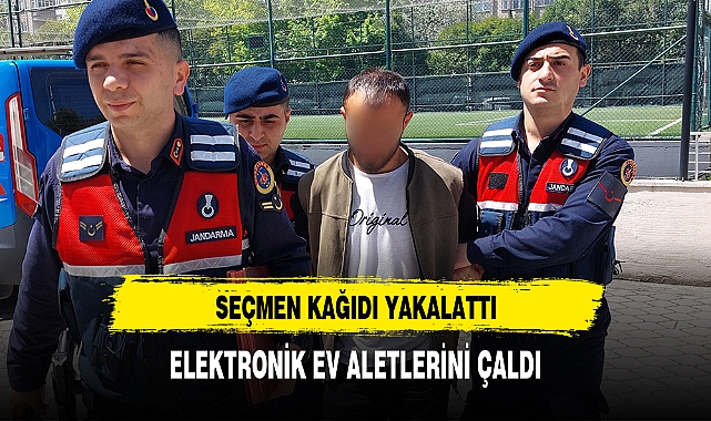 HIRSIZLIĞA GİRDİĞİ EVDE SEÇMEN KAĞIDI YAKALATTI