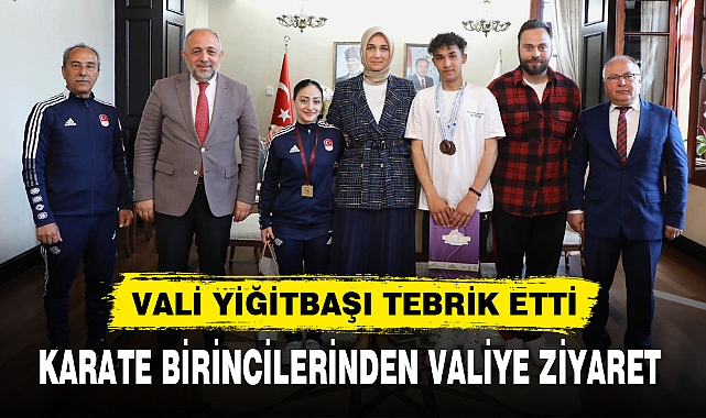 KARATE BİRİNCİLERİNDEN VALİYE ZİYARET