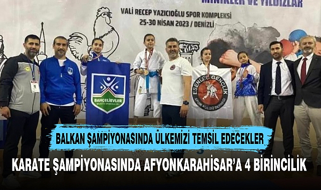 KARATE ŞAMPİYONASINDA AFYONKARAHİSAR’A 4 BİRİNCİLİK