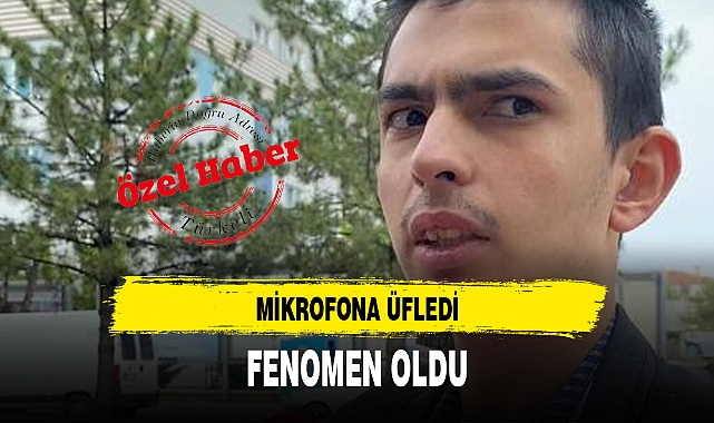 MİKROFONA ÜFLEDİ