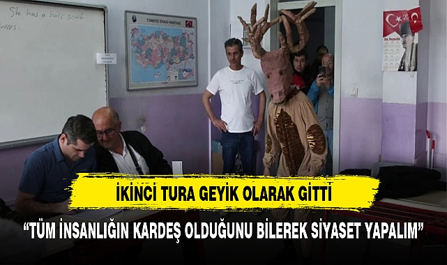 SANDIK BAŞINA KOSTÜMÜYLE GİTTİ