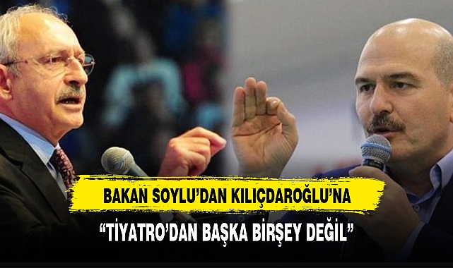 SOYLU'DAN YELEK YORUMU:"TİYATRO'DAN BAŞKA BİRŞEY DEĞİL"