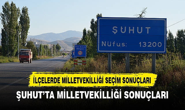 ŞUHUT’TA MİLLETVEKİLLİĞİ SONUÇLARI