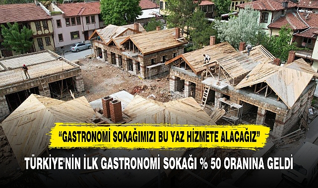 TÜRKİYE'NİN İLK GASTRONOMİ SOKAĞI % 50 ORANINA GELDİ