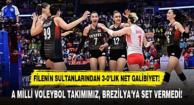 A MİLLİ VOLEYBOL TAKIMIMIZ, BREZİLYA'YA SET VERMEDİ!