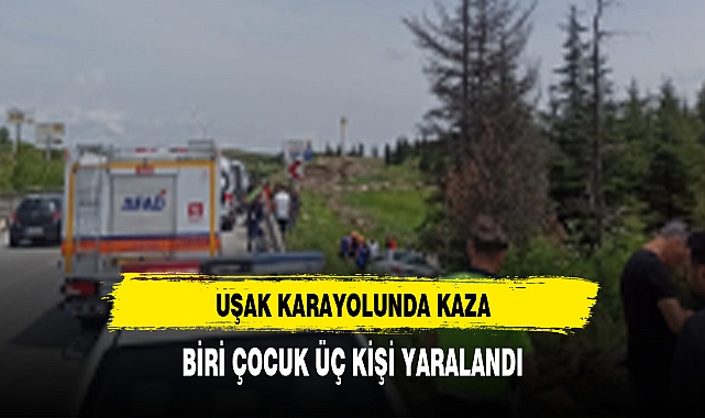 Afyonkarahisar'da iki otomobilin çarpışması sonucu biri çocuk 5 kişi yaralandı.