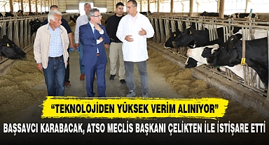 BAŞSAVCI KARABACAK, ATSO MECLİS BAŞKANI ÇELİKTEN İLE İSTİŞARE ETTİ