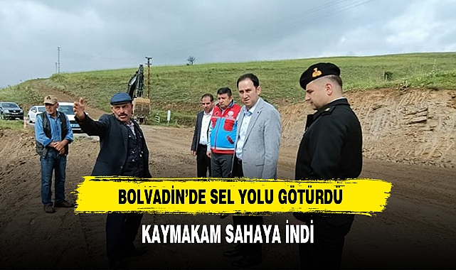 BOLVADİN’DE SEL YOLU GÖTÜRDÜ
