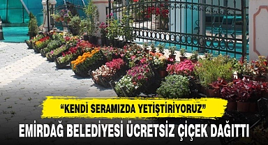 EMİRDAĞ BELEDİYESİ ÜCRETSİZ ÇİÇEK DAĞITTI