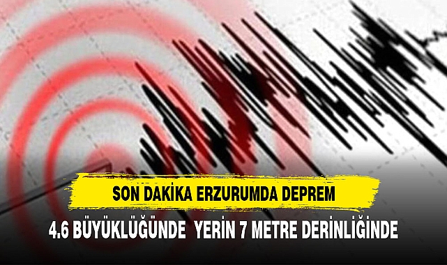 ERZURUM'DA  4.6 BÜYÜKLÜĞÜNDE DEPREM