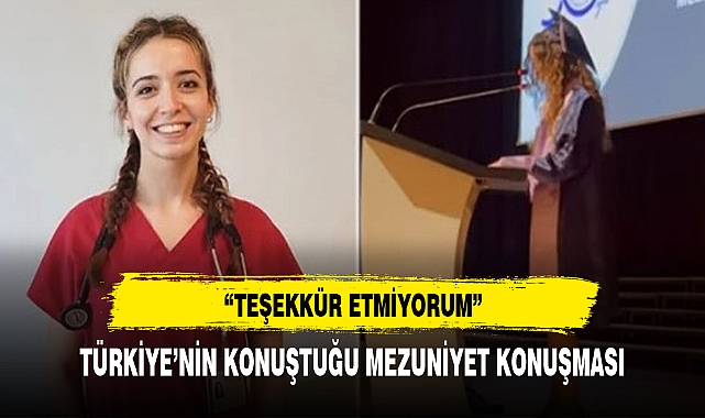 HEKİM ADAYINDAN TÜRKİYE'NİN KONUŞTUĞU MEZUNİYET KONUŞMASI