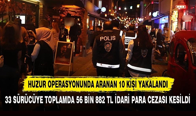 HUZUR OPERASYONUNDA ARANAN 10 KİŞİ YAKALANDI