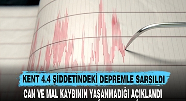 KENT 4.4 ŞİDDETİNDEKİ DEPREMLE SARSILDI