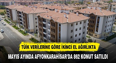 MAYIS AYINDA AFYONKARAHİSAR’DA 862 KONUT SATILDI