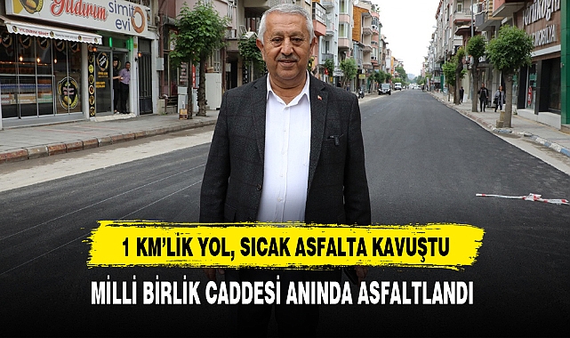 MİLLİ BİRLİK CADDESİ ANINDA ASFALTLANDI