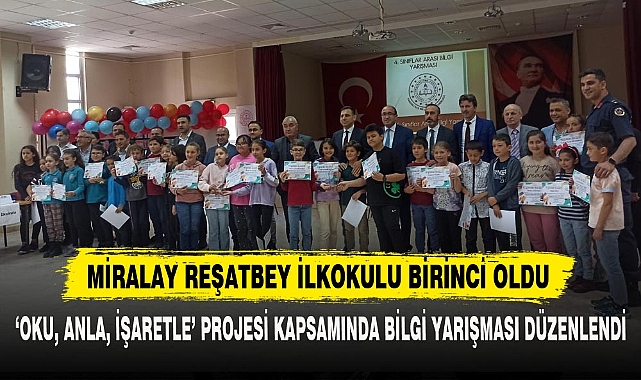 MİRALAY REŞATBEY İLKOKULU BİRİNCİ OLDU